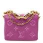 Lambskin Embossed Monogram Coussin Belt Bag Orchid