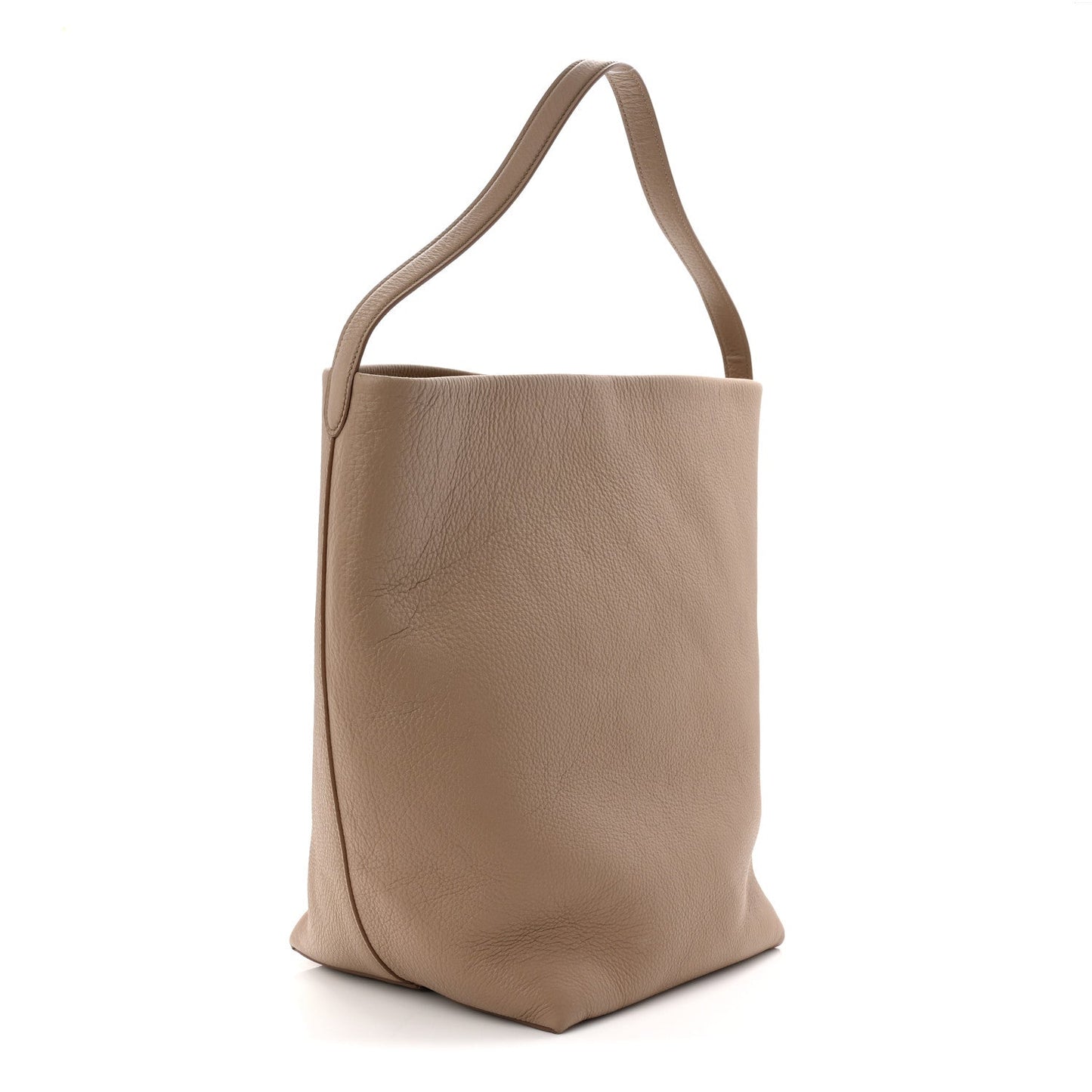 Grained Calfskin Large N/S Park Tote Dark Taupe