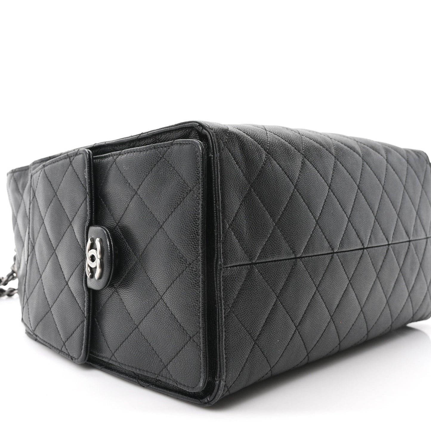 Caviar Quilted Medium Chanel 25 Handbag Black