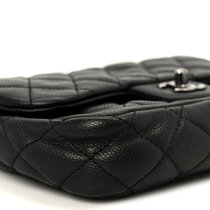 Caviar Quilted Medium Now and Forever Flap Black