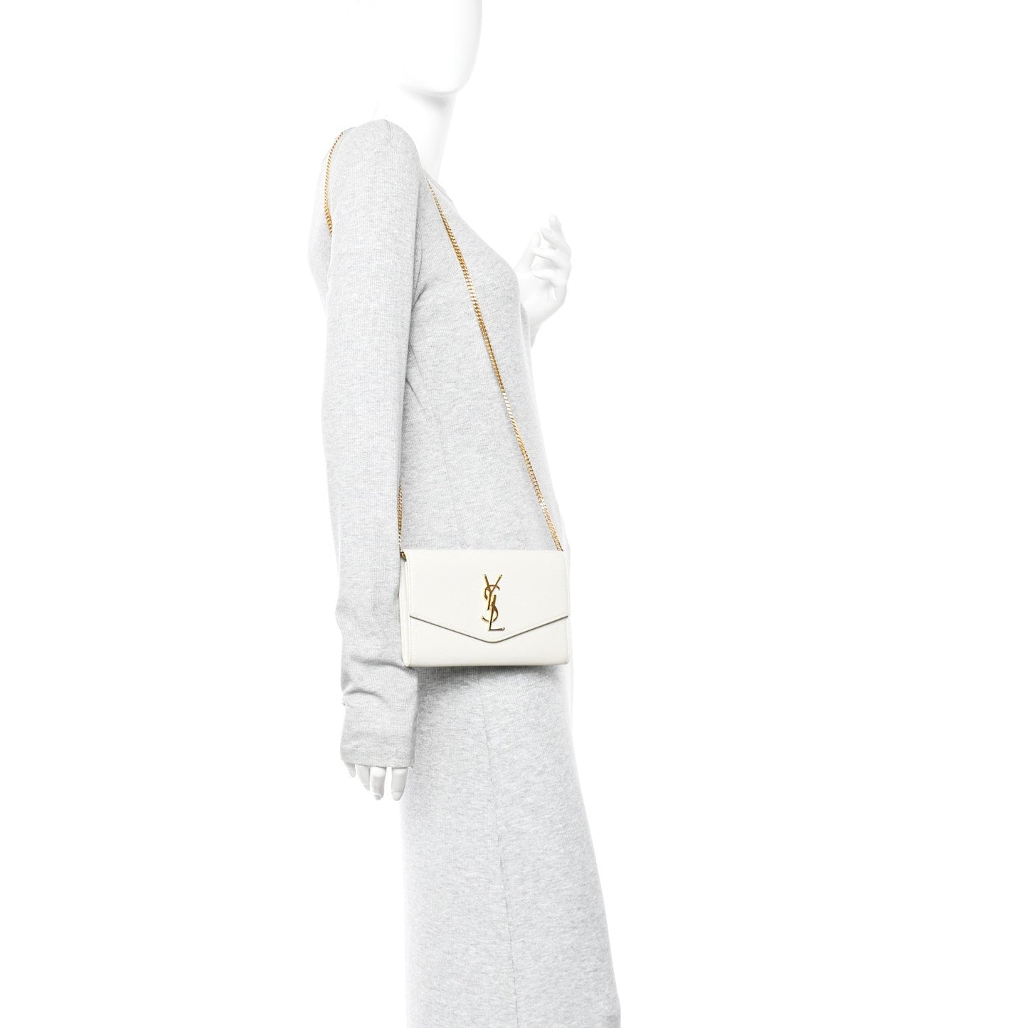 Grain De Poudre Monogram Uptown Chain Wallet Crema Soft