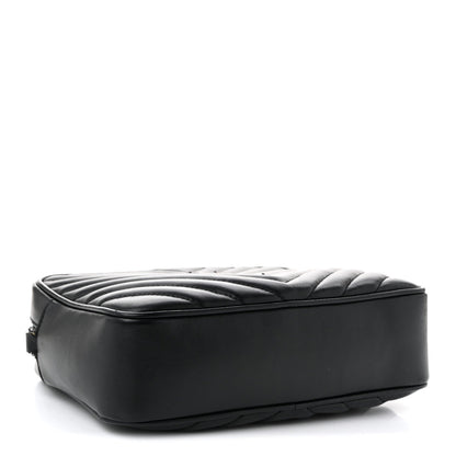 Calfskin Matelasse Monogram Monochrome Lou Camera Bag Black