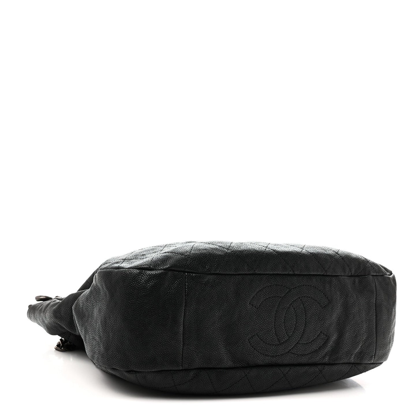Caviar Quilted Simply CC Hobo Black