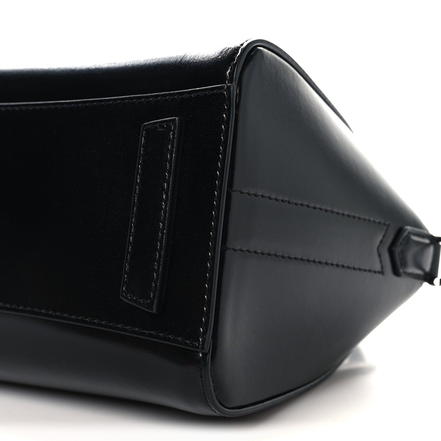 Shiny Lord Calfskin Mini Antigona Black