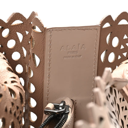 Calfskin Laser Cut Tote Sable