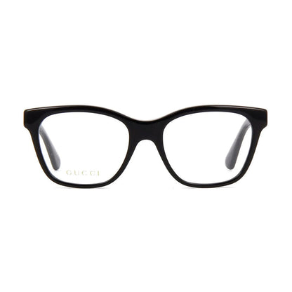 Gucci Eyeglasses Square Full Rim, Shiny Havana Frame and Clear Demo Lenses Lens GG0420O003