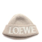Wool Logo Beanie Dark Beige