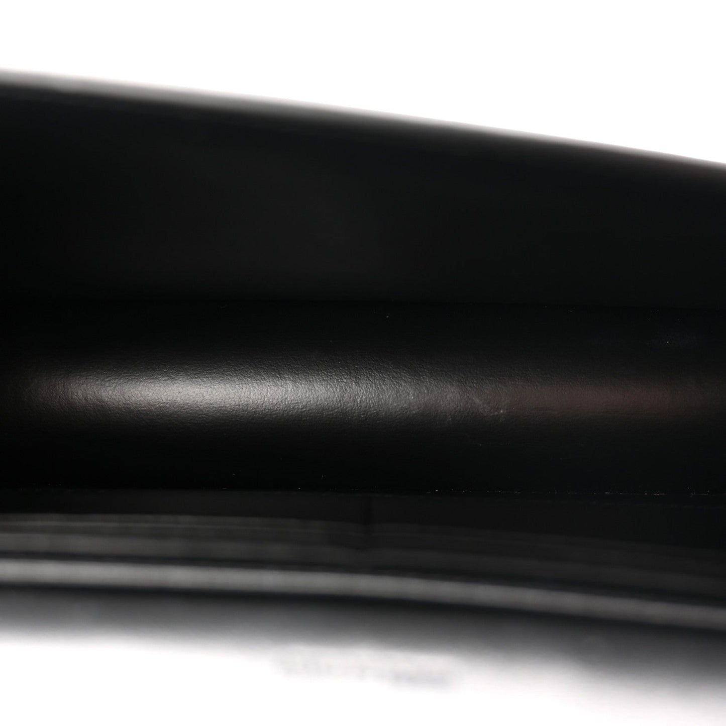 Shiny Calfskin Triomphe Margo Wallet on Chain Black