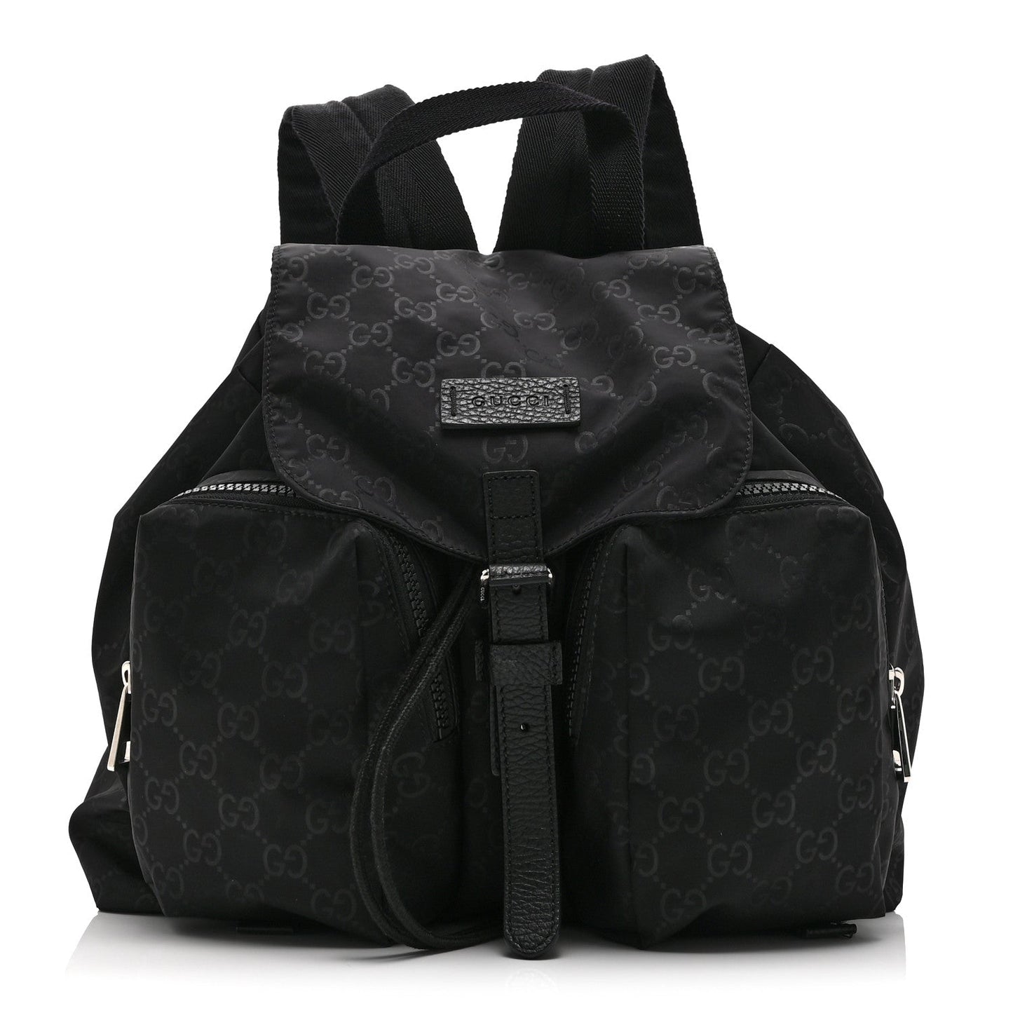 Nylon Monogram Small Single Buckle Backpack Black