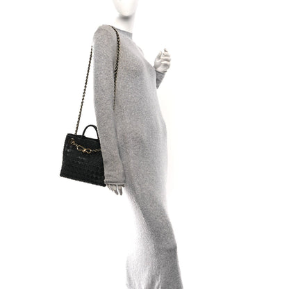 Nappa Intrecciato Small Andiamo With Chain Shoulder Bag Black