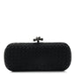 Satin Ayers Intreccio Impero Stretch Knot Clutch Black