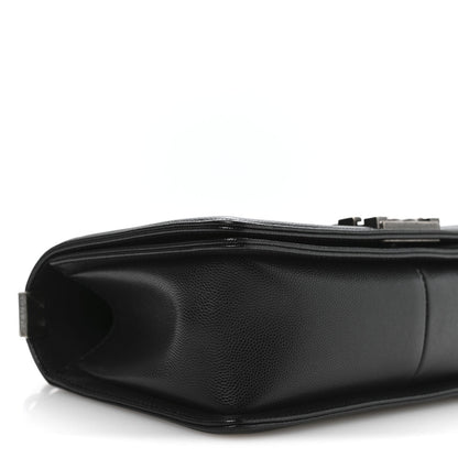 Caviar Quilted Medium Boy Flap Black