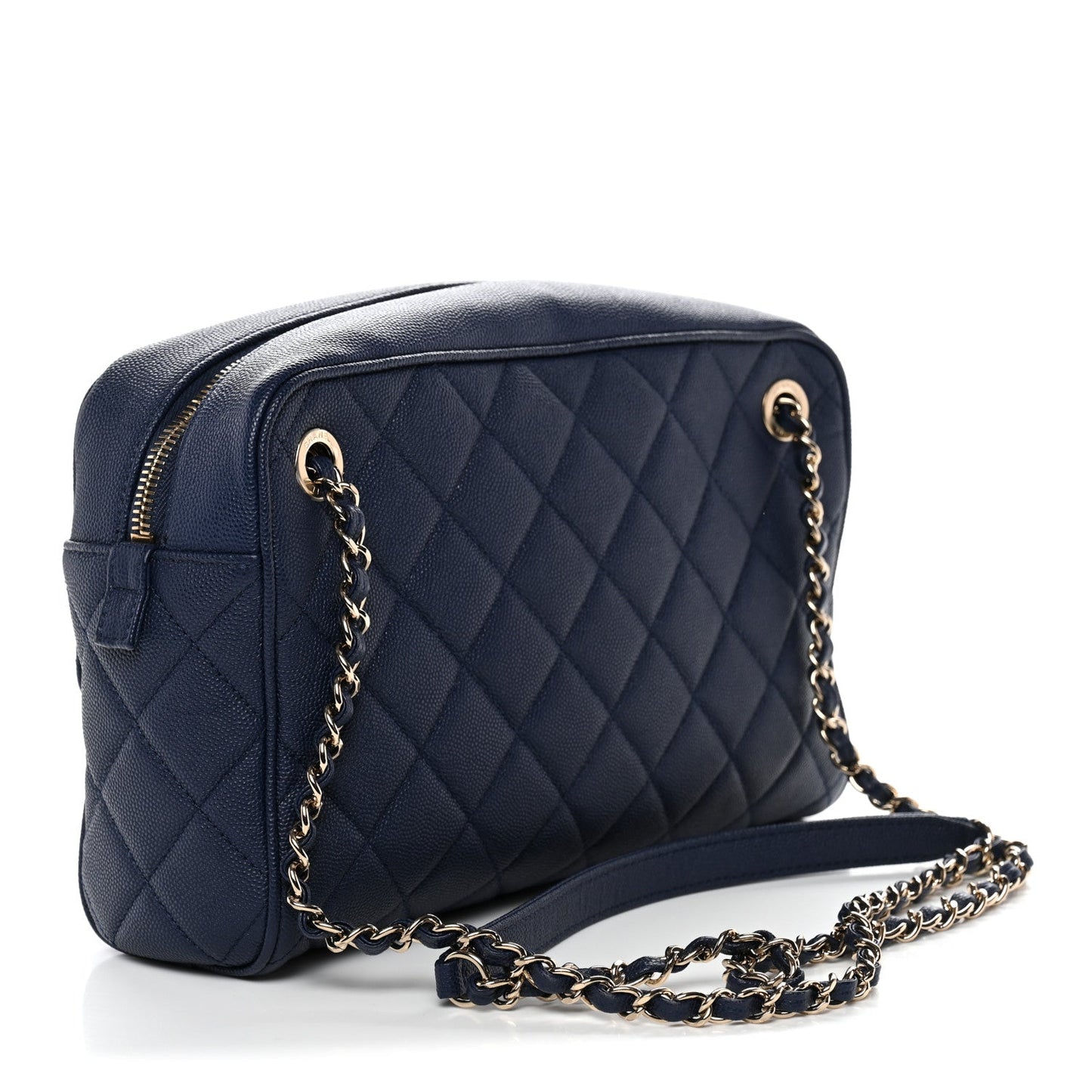 Caviar Quilted Large In & Out Camera Case Navy
