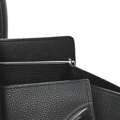 Drummed Calfskin Mini Luggage Black