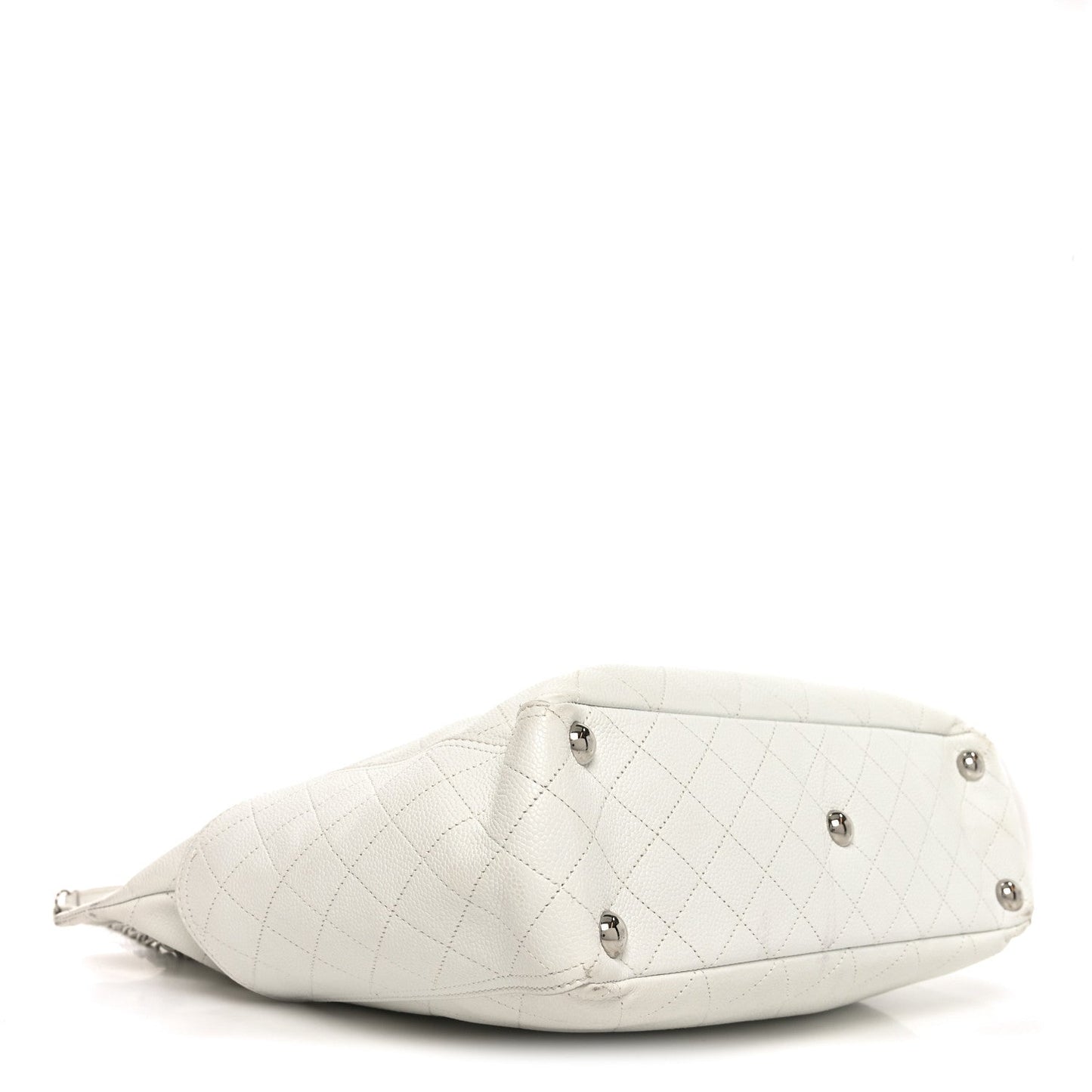 Caviar Stitched CC Pocket Tote White