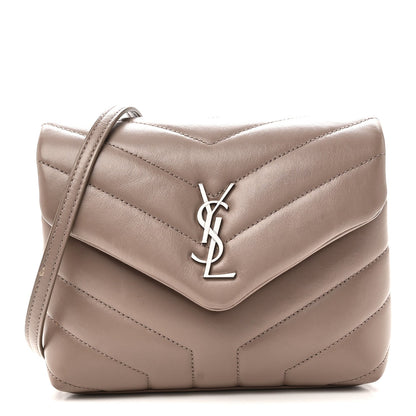Calfskin Y Quilted Monogram Toy Loulou Crossbody Bag Mink