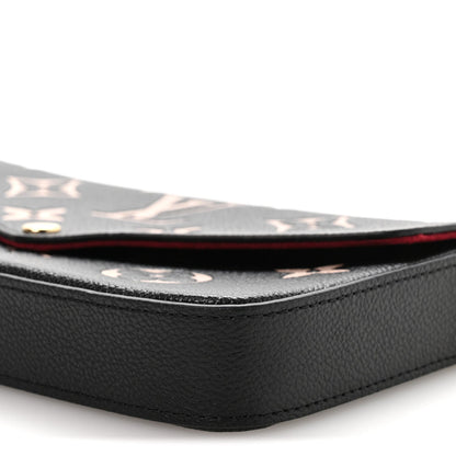 Empreinte Monogram Giant Felicie Pochette Black Beige