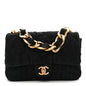 Denim Quilted Medium Funky Town Flap Black