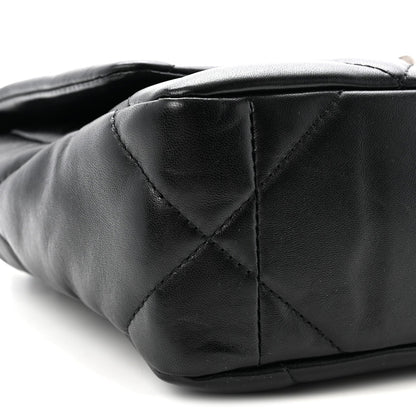Lambskin Quilted Medium Chanel 19 Flap Black
