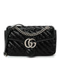 Sequin Matelasse Small GG Marmont Shoulder Bag Black
