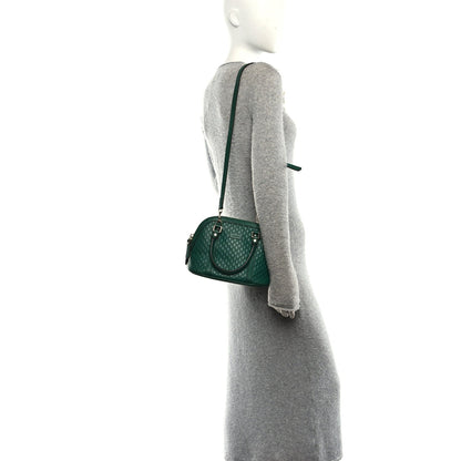 Soft Microguccissima Mini Dome Bag Emerald