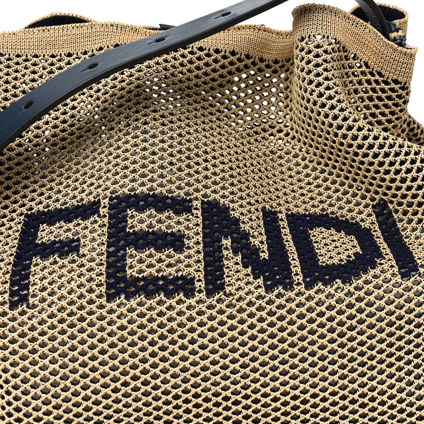 Raffia Woven Vitello King Soft Large Hobo Natural Beige Blue