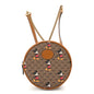 X DISNEY Mini Vintage GG Supreme Monogram Mickey Mouse Round Backpack  Beige Vintage Sun Oil