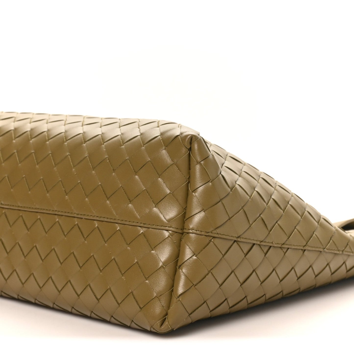 Calfskin Intrecciato Small Zipped Tote Cypress