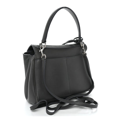 Natural Smooth Calfskin Mini Rodeo Top Handle Handbag Grey