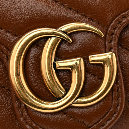 Azalea Calfskin Matelasse Diagonal Super Mini GG Marmont Shoulder Bag Cuir