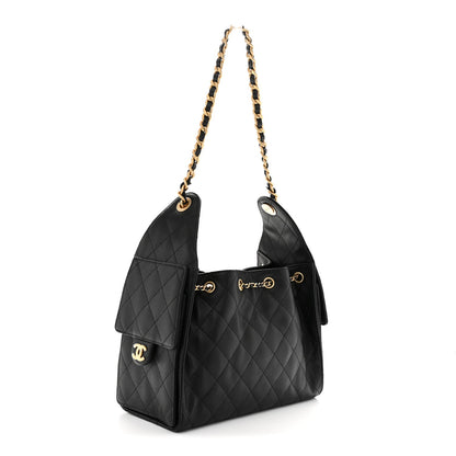 Caviar Quilted Small Chanel 25 Handbag Black