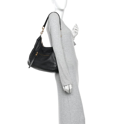Pebbled Calfskin Hobo Black