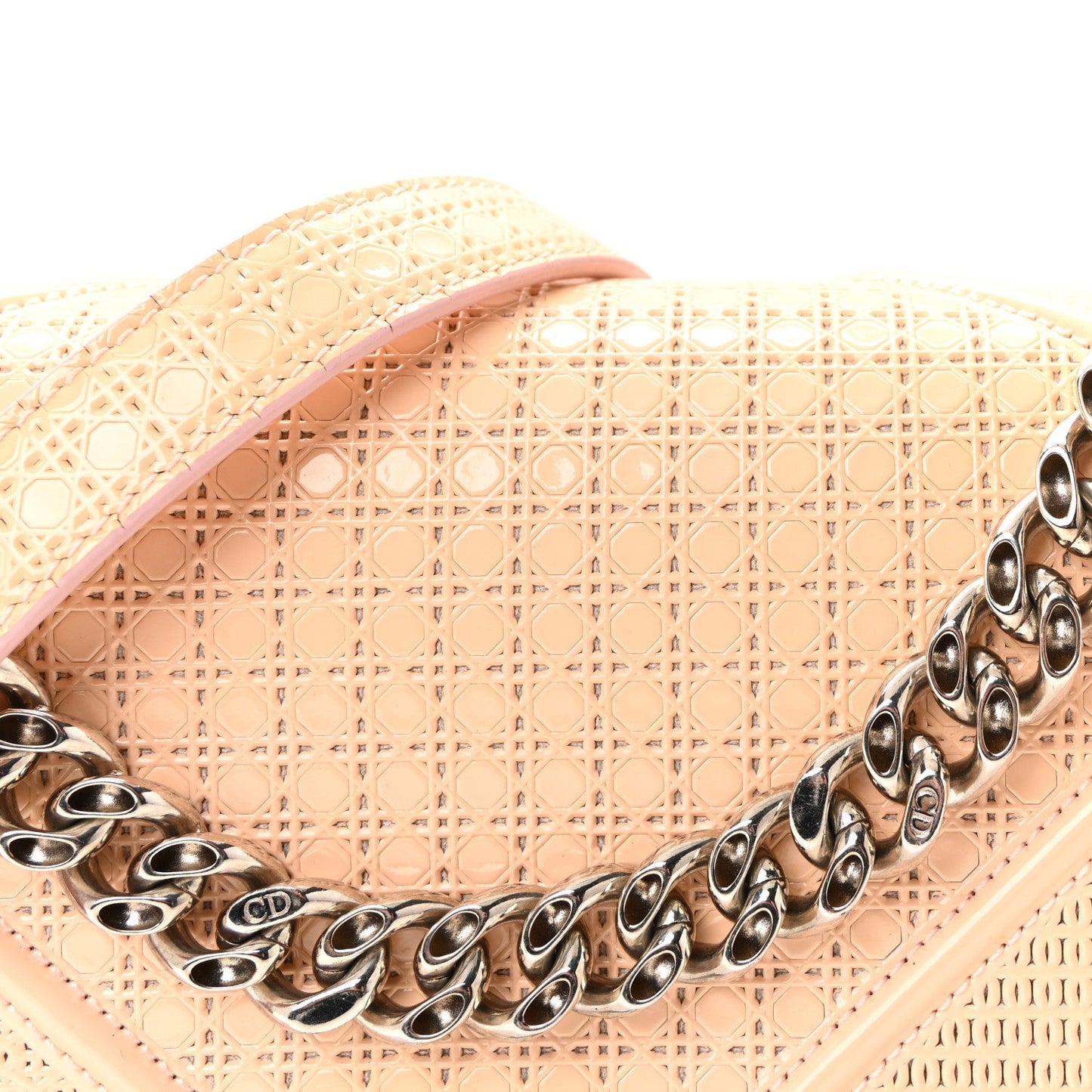 Patent Micro-Cannage Small Diorama Flap Bag Rose