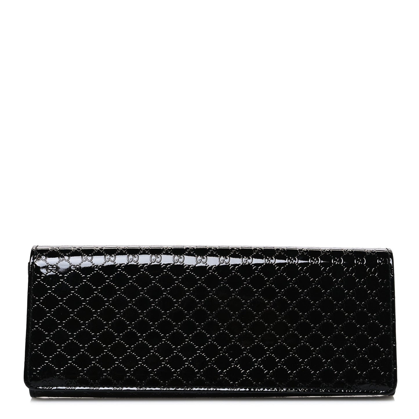 Patent Microguccissima Small Broadway Clutch Black