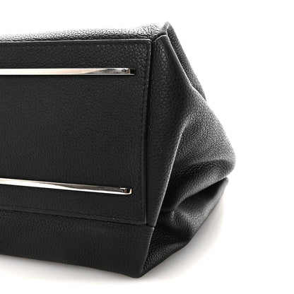 Calfskin Le Dix Soft Cabas M Shoulder Bag Black