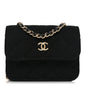 Jersey Quilted Micro Mini Flap Black