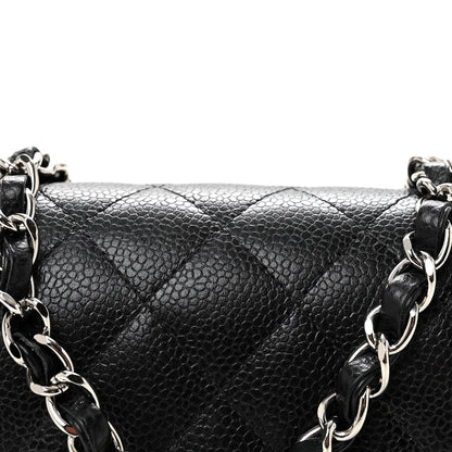 Caviar Quilted Mini Square Flap Black