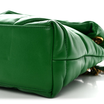 Lambskin Quilted Medium Loulou Puffer Monogram Chain Satchel New Vert Praire