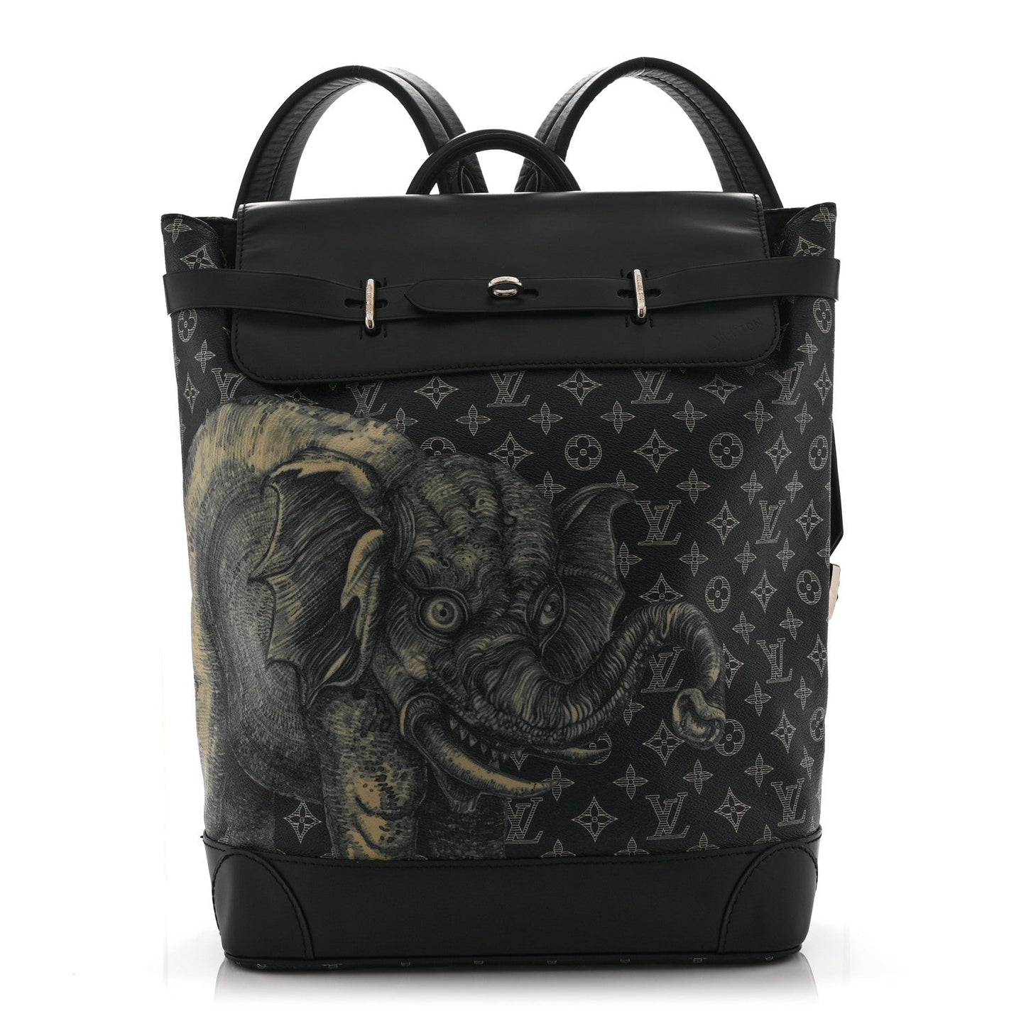 Savane Monogram Elephant Chapman Steamer Backpack Encre