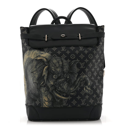 Savane Monogram Elephant Chapman Steamer Backpack Encre