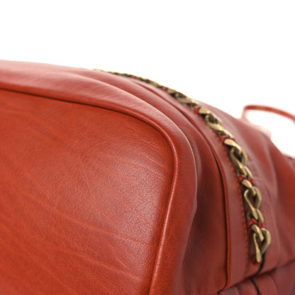 Calfskin Kira Convertible Bowler Bag Brick Red