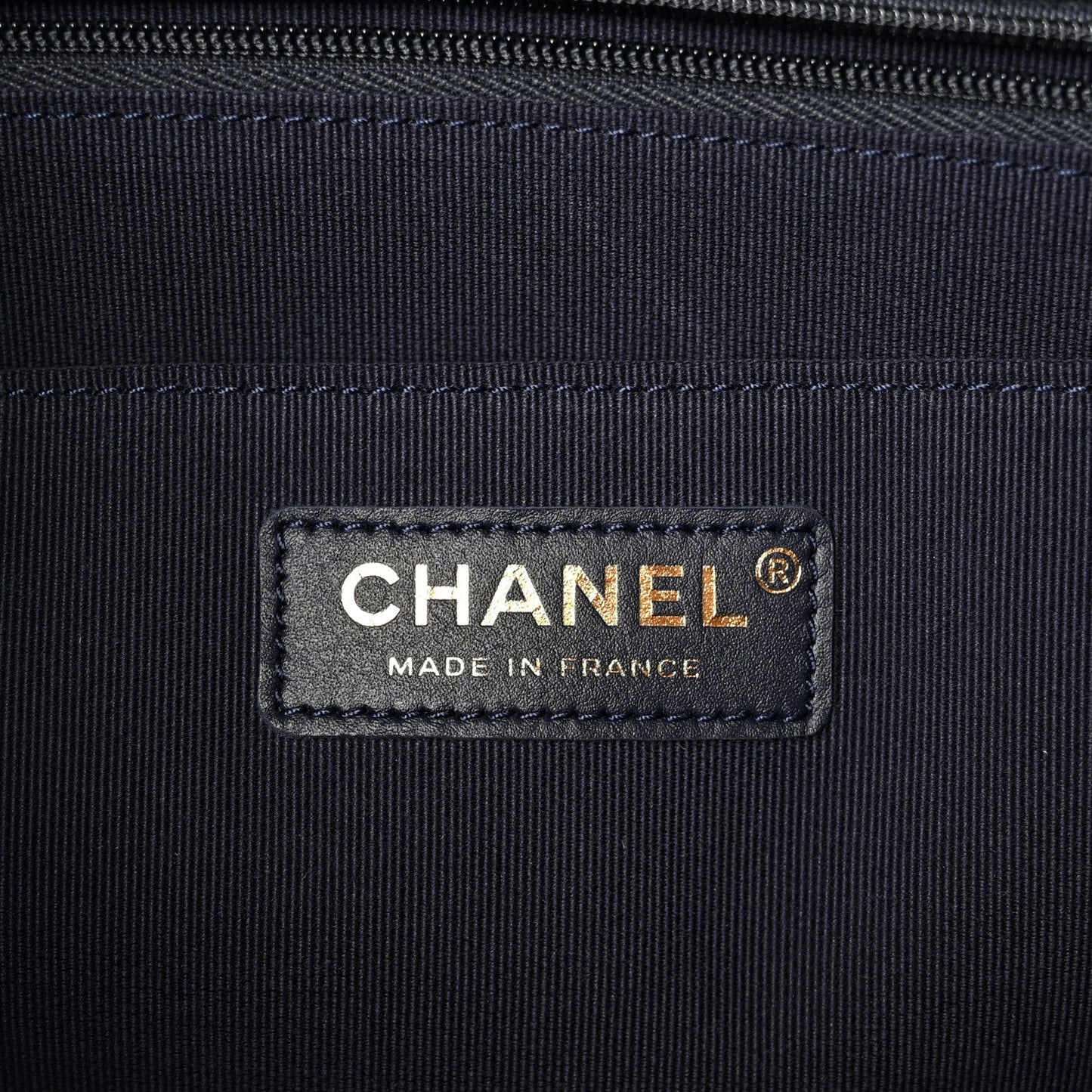 Denim Quilted XXL Travel Flap Bag Dark Blue Orange