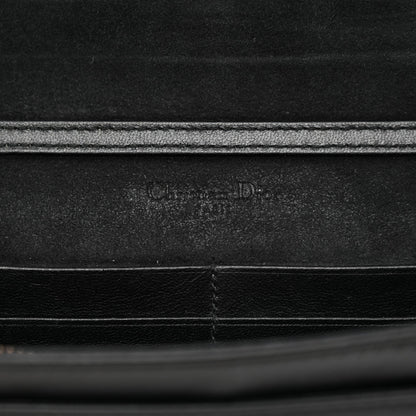 Calfskin Studded Diorama Wallet on Chain Pouch Black