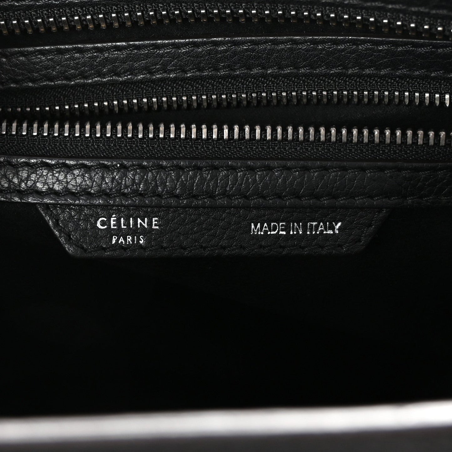 Drummed Calfskin Micro Luggage Black