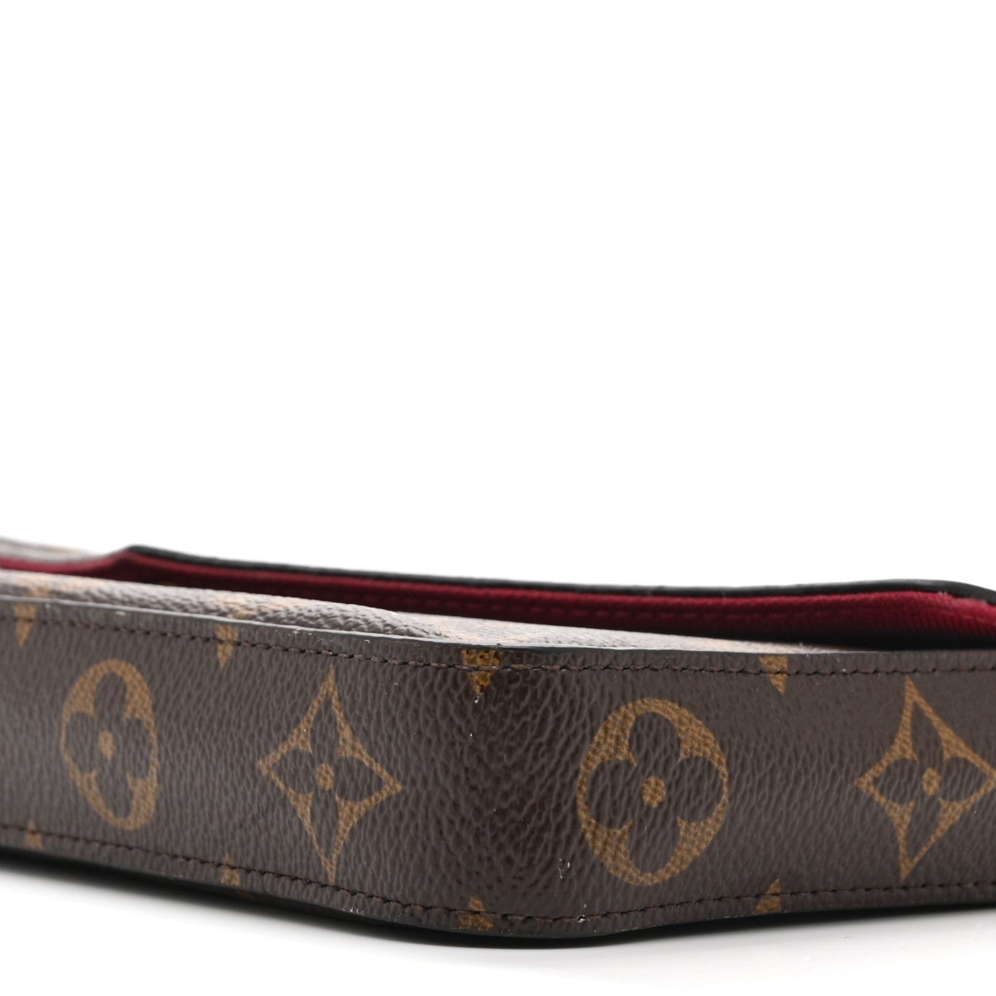 Monogram Pochette Felicie Chain Wallet Fuchsia