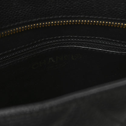 Caviar Quilted Medallion Tote Black