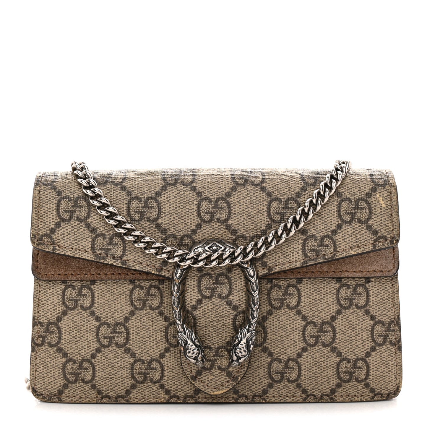 GG Supreme Monogram Super Mini Dionysus Shoulder Bag Taupe