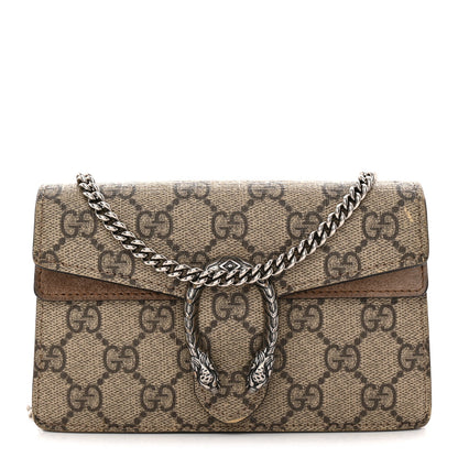 GG Supreme Monogram Super Mini Dionysus Shoulder Bag Taupe