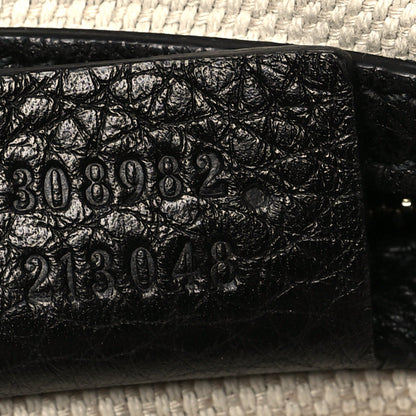 Pebbled Calfskin Medium Soho Chain Shoulder Bag Black