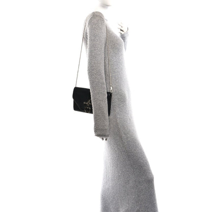 Sugar Goatskin Obsedia Chain Shoulder Bag Black